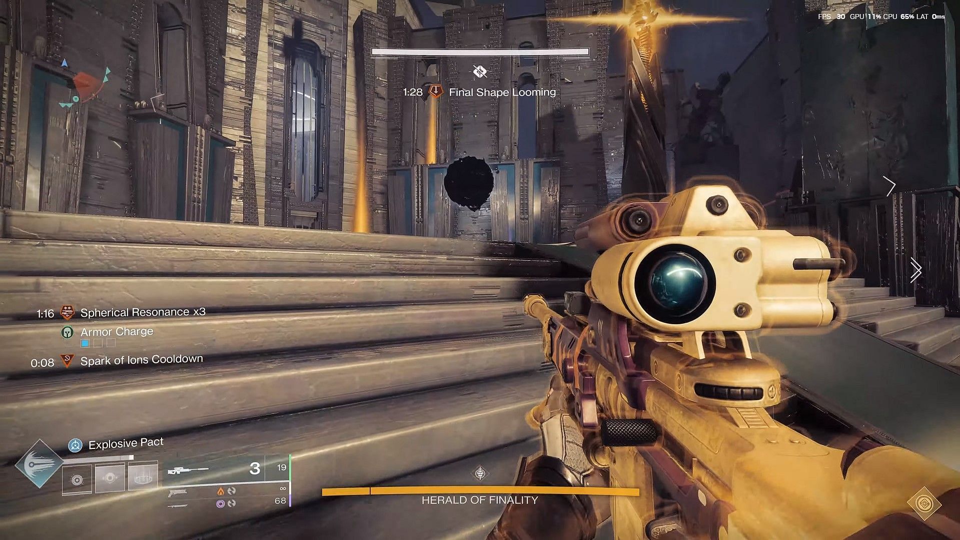Taken blight in the area after shooting the boss' head for the first time in Destiny 2 (Image via Esoterickk)